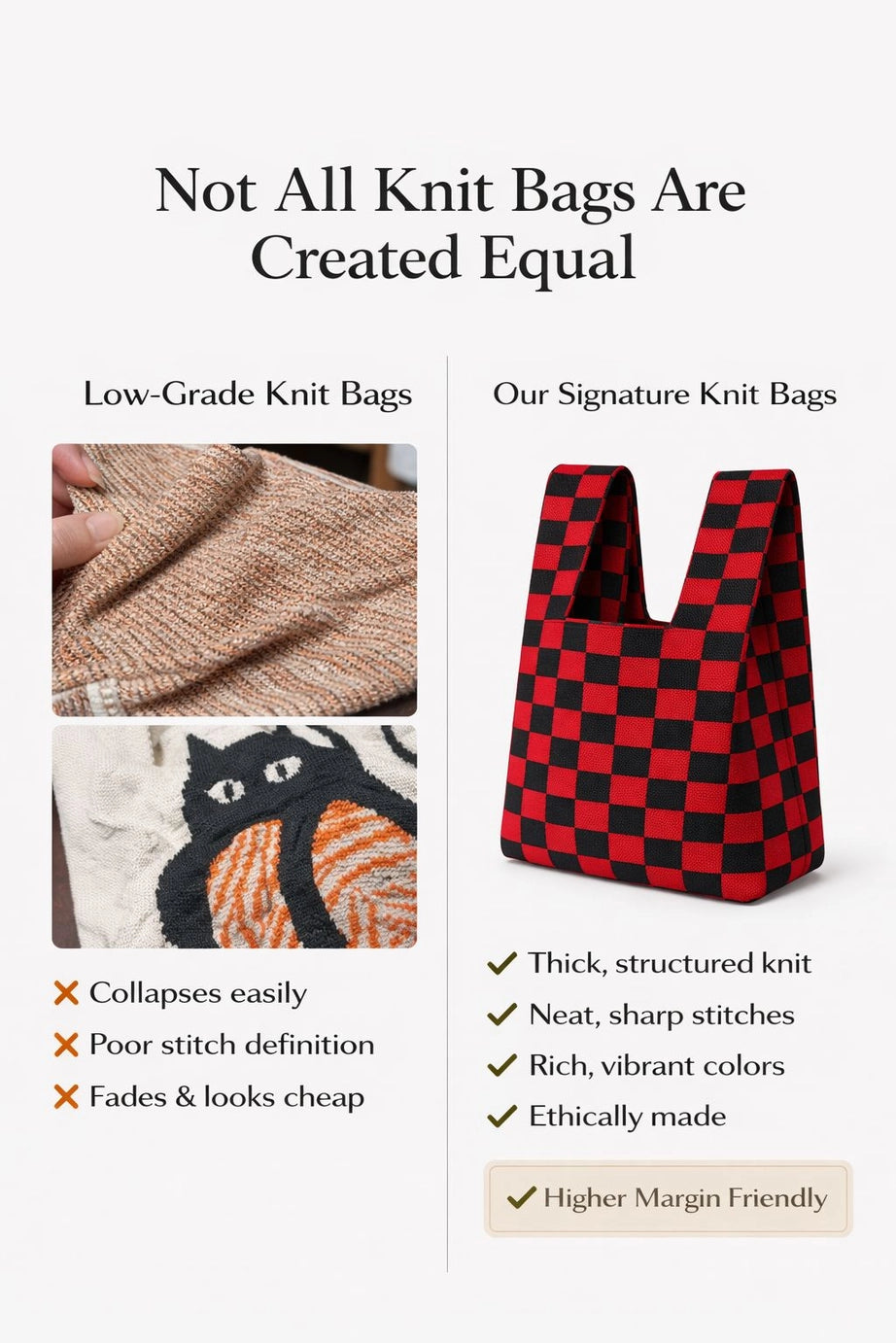 Tokeii LARGE Heritage Knitted Bag