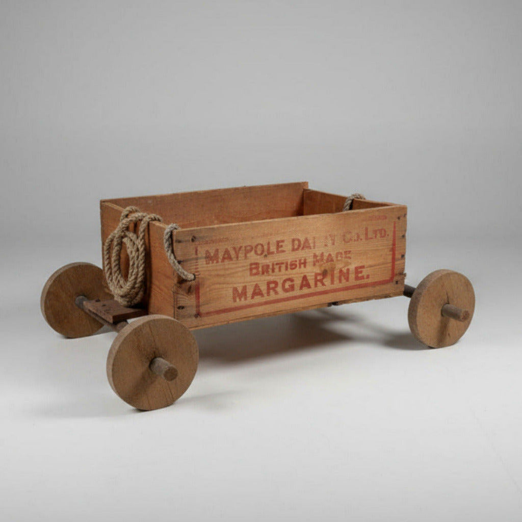 childs vintage soap box derby cart