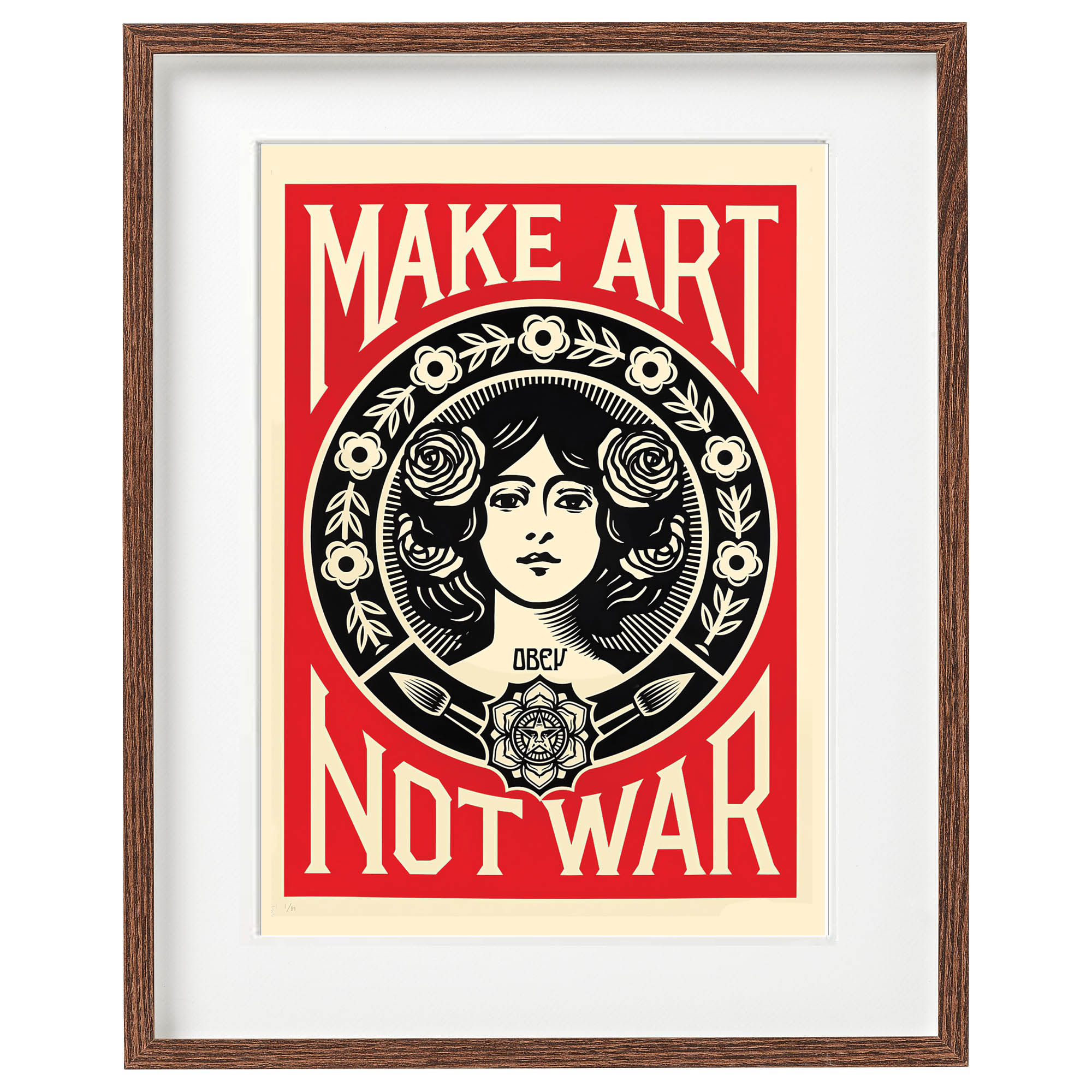 obey make art not war print 