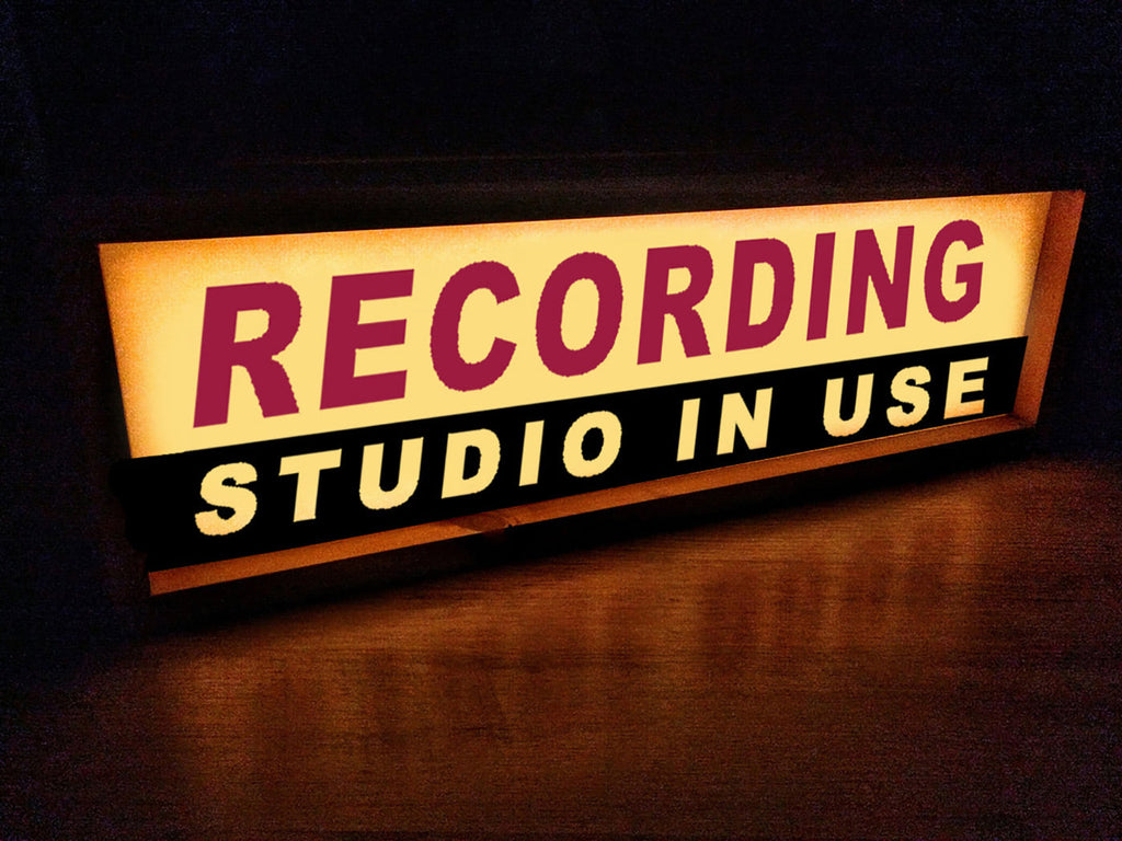 light up recording studio sign