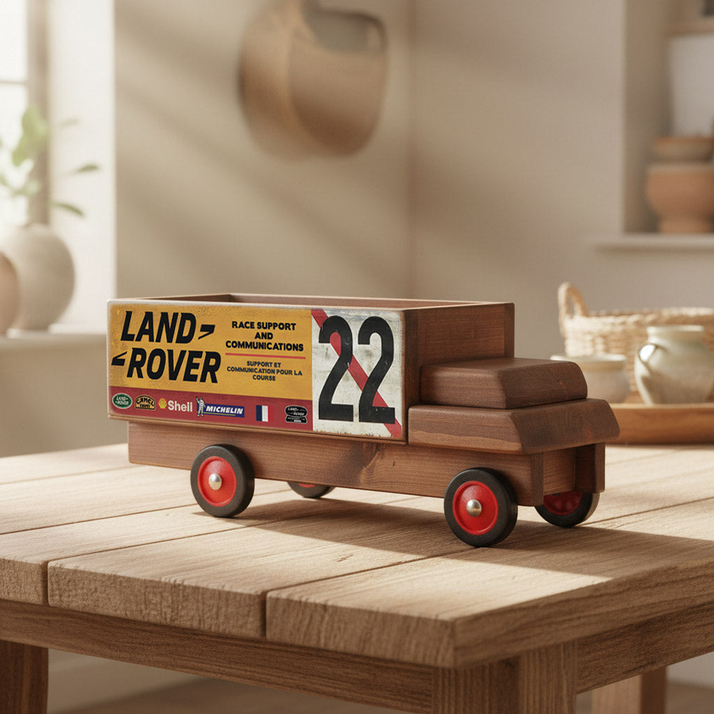 Scratch Built Personalised Wooden Advertising Truck