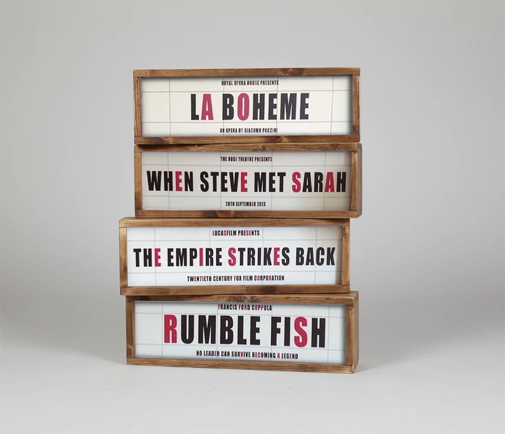 Personalised Cinema Lightbox