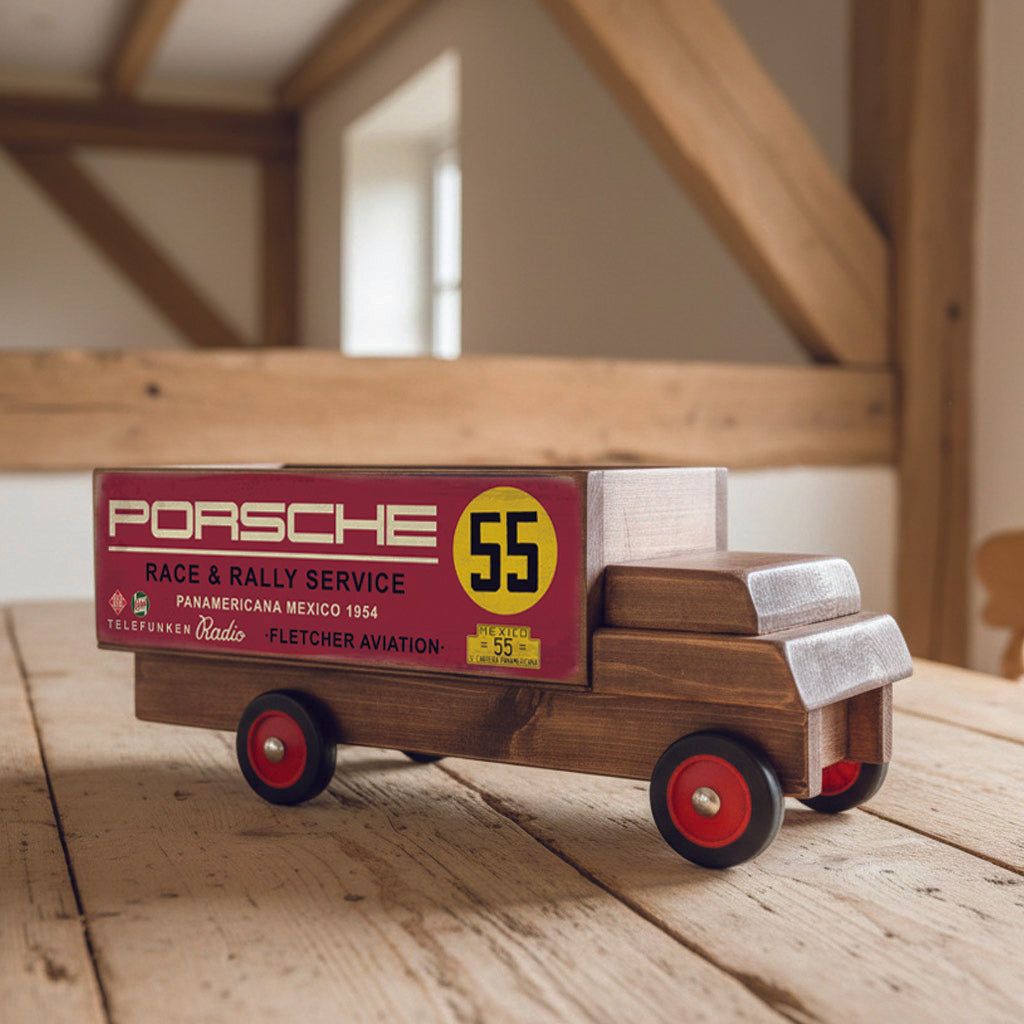 Scratch Built Personalised Wooden Advertising Truck