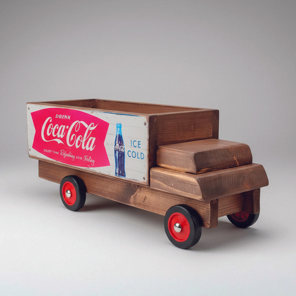 Scratch Built Personalised Wooden Advertising Truck