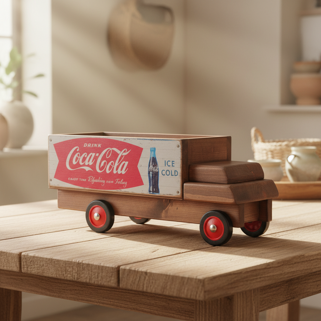 Scratch Built Personalised Wooden Advertising Truck