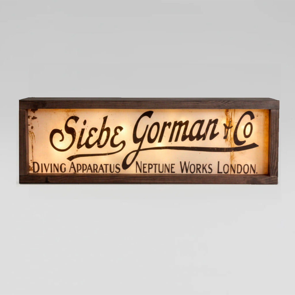 siebe gorman diving advertising sign